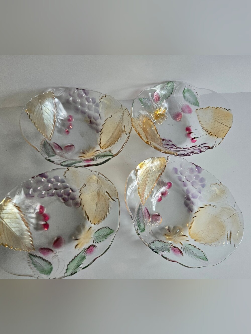 Mikasa Savoir Vivre Glass Bowl Set Wild Orchard Vintage